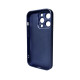 Чохол для смартфона AG Glass Matt Frame Color Logo for Apple iPhone 14 Pro Navy Blue