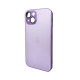 Чохол для смартфона AG Glass Matt Frame Color Logo for Apple iPhone 15 Light Purple