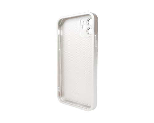 Чохол для смартфона AG Glass Matt Frame Color Logo for Apple iPhone 11 Pearly White
