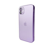 Чохол для смартфона AG Glass Matt Frame Color Logo for Apple iPhone 11 Light Purple