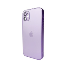 Чохол для смартфона AG Glass Matt Frame Color Logo for Apple iPhone 11 Light Purple