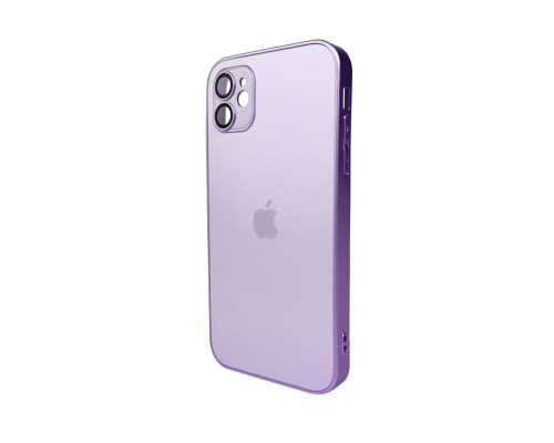 Чохол для смартфона AG Glass Matt Frame Color Logo for Apple iPhone 11 Light Purple