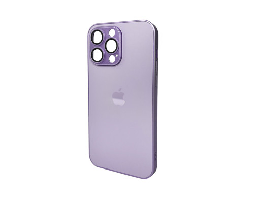 Чохол для смартфона AG Glass Matt Frame Color Logo for Apple iPhone 15 Pro Max Light Purple