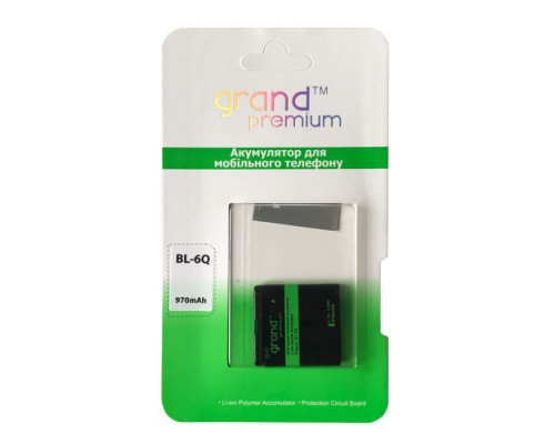 Акумулятор GRAND Premium for Nokia BL-6Q mag-2000000493916138560