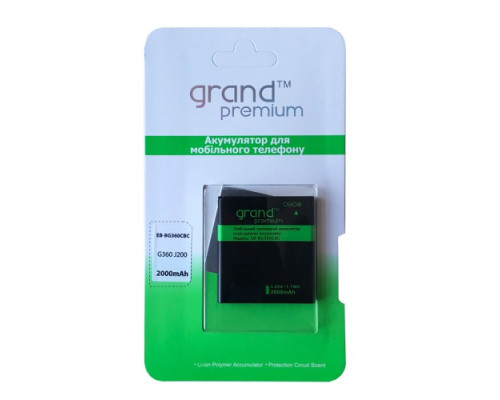 Акумулятор GRAND Premium Samsung G360/J200 (EB-BG360CBC) mag-20000005228457722