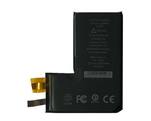 Акумулятор ALPHA-C. EXTRA for iPhone14 Pro/3200mAh/Без контролеру mag-2000001479827142771