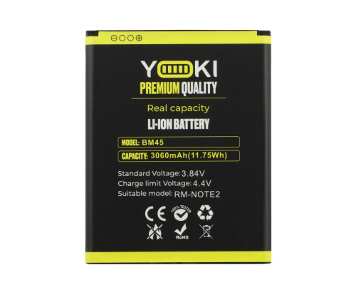 Акумулятор для Xiaomi Redmi Note 2 / BM45 Характеристики AAAA no LOGO