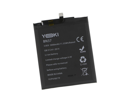 Акумулятор для Xiaomi Redmi 6 / 6A / BN37 Характеристики Yoki 2020000321095