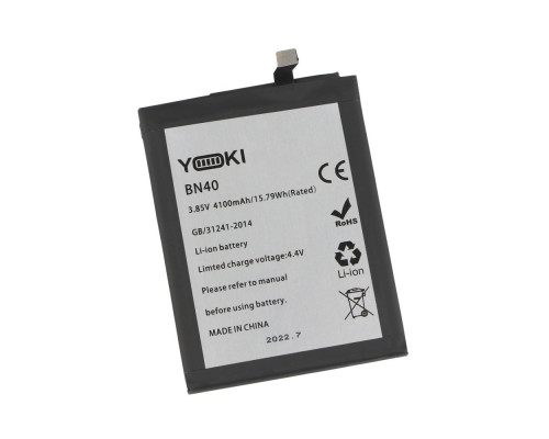 Акумулятор для Xiaomi Redmi 4 Pro / BN40 Характеристики Yoki 2020000321132