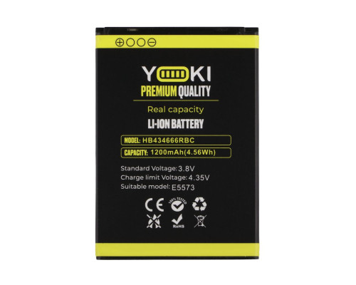 Акумулятор для Huawei Wi-Fi Router E5573 / HB434666RBC Характеристики Yoki 2020000321439