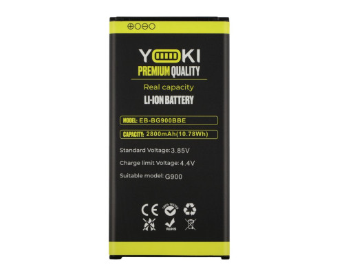 Акумулятор для Samsung G900 Galaxy S5 / EB-BG900BBE Характеристики Yoki 2020000321347