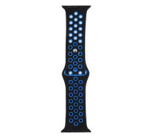 Ремешок для Apple Watch Band Silicone Nike + Protect Case 40/41 mm Колір 08, Чорно-Синiй 2020000246985