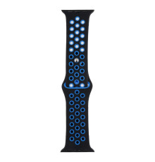 Ремешок для Apple Watch Band Silicone Nike + Protect Case 40/41 mm Колір 08, Чорно-Синiй 2020000246985