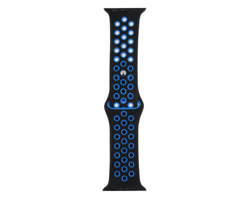 Ремешок для Apple Watch Band Silicone Nike + Protect Case 40/41 mm Колір 08, Чорно-Синiй 2020000246985