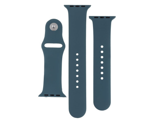 Ремінець для Apple Watch Band Silicone Two-Piece 42/44/45/49 mm Колір 55, Pine green