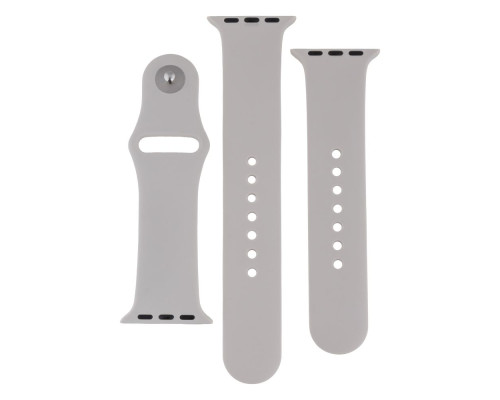 Ремінець для Apple Watch Band Silicone Two-Piece 38/40/41 mm Колір 62, Granny grey