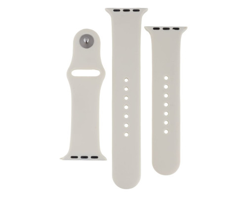 Ремінець для Apple Watch Band Silicone Two-Piece 38/40/41 mm Колір 62, Granny grey