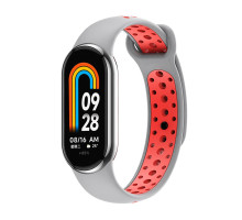 Ремінець для Xiaomi Mi Band 8 / 9 N Sport Колір Grey/Red 2020000420040