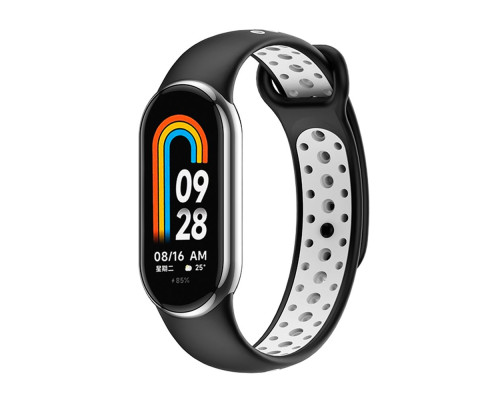 Ремінець для Xiaomi Mi Band 8 / 9 N Sport Колір Grey/Red 2020000420040