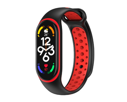 Ремешок для Xiaomi Mi Band 5 / 6 / 7 N Sport Колір Black/Grey 2020000420149