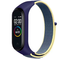 Ремешок для Xiaomi Mi Band 3 / 4 / 5 / 6 / 7 Nylon Колір Blue/Yellow 2020000424468