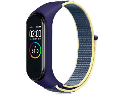 Ремешок для Xiaomi Mi Band 3 / 4 / 5 / 6 / 7 Nylon Колір Rose Red 2020000424444