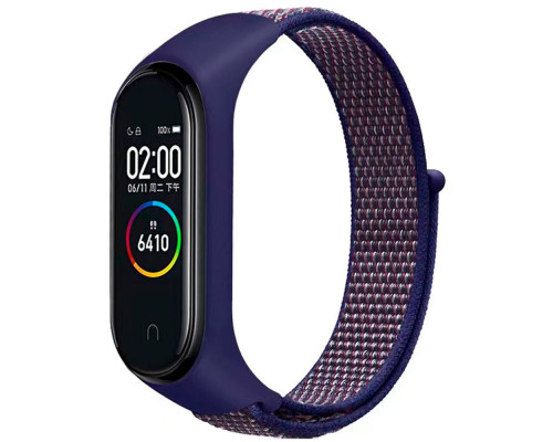 Ремешок для Xiaomi Mi Band 3 / 4 / 5 / 6 / 7 Nylon Колір Rose Red 2020000424444