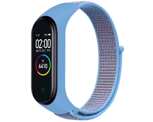 Ремешок для Xiaomi Mi Band 3 / 4 / 5 / 6 / 7 Nylon Колір Rose Red 2020000424444