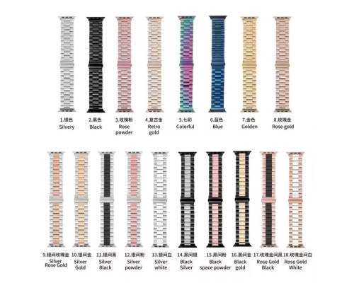 Ремінець для Apple Watch Stainless Steel 42/44/45/49 mm М'ята упаковка Колір Black 2020000478157