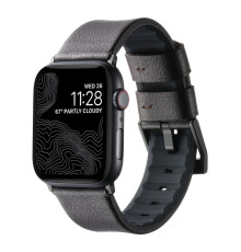 Ремінець для Apple Watch Leather+Silicone 38/40/41 mm Колір Coffe Black 2020000478263 ma37204_3610740