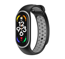 Ремешок для Xiaomi Mi Band 5 / 6 / 7 N Sport Колір Black/Grey 2020000420149