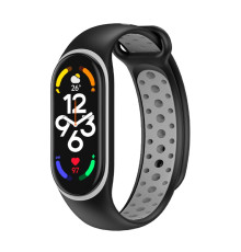 Ремешок для Xiaomi Mi Band 5 / 6 / 7 N Sport Колір Black/Grey 2020000420149