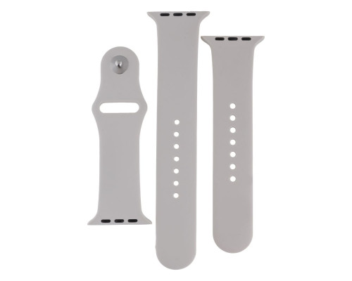 Ремінець для Apple Watch Band Silicone Two-Piece 42/44/45/49 mm Колір 15, Dark grey 2020000268208