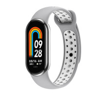 Ремінець для Xiaomi Mi Band 8 / 9 N Sport Колір Grey/White 2020000420033