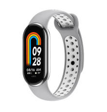 Ремінець для Xiaomi Mi Band 8 / 9 N Sport Колір Grey/White 2020000420033