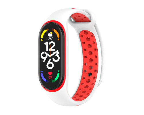 Ремешок для Xiaomi Mi Band 5 / 6 / 7 N Sport Колір Black/Red 2020000420132