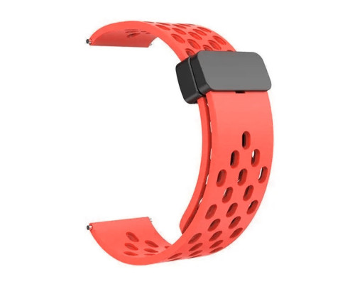 Ремешок Универс 20mm Silicone With Magnetic для Samsung/Amazfit/Huawei Колір Red 2020000421948