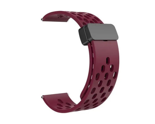 Ремешок Универс 20mm Silicone With Magnetic для Samsung/Amazfit/Huawei Колір Red 2020000421948