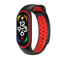 Ремешок для Xiaomi Mi Band 5 / 6 / 7 N Sport Колір Black/Red 2020000420132