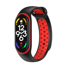 Ремешок для Xiaomi Mi Band 5 / 6 / 7 N Sport Колір Black/Red 2020000420132