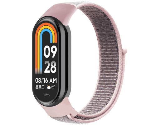 Ремінець для Xiaomi Mi Band 8 / 9 Nylon Колір Rose Red 2020000424383