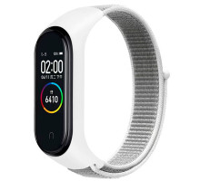 Ремешок для Xiaomi Mi Band 3 / 4 / 5 / 6 / 7 Nylon Колір White/Gray 2020000424475