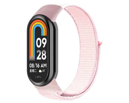 Ремінець для Xiaomi Mi Band 8 / 9 Nylon Колір Rose Red 2020000424383