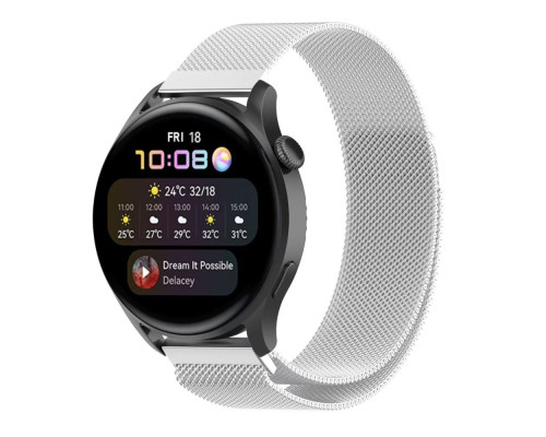 Ремінець Універс 22mm Milanese loop для Samsung/Amazfit/Huawei Колір Silver 2020000438250 ma32372_3342044
