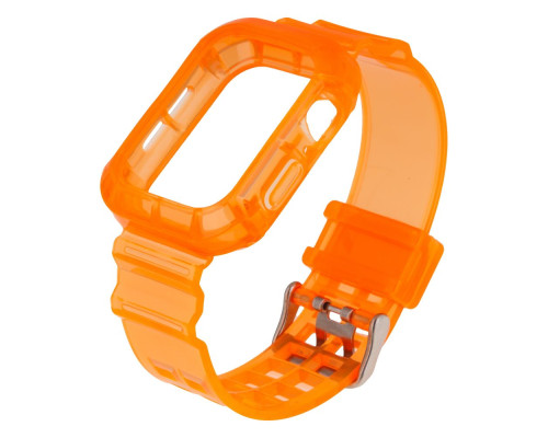 Ремінець для Apple Watch Band Color Transparent + Protect Case 40/41 mm Колір Orange 2020000256748