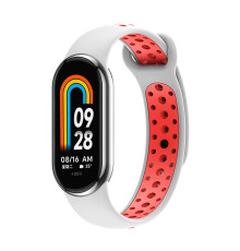 Ремінець для Xiaomi Mi Band 8 / 9 N Sport Колір White/Red 2020000420026