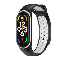 Ремешок для Xiaomi Mi Band 5 / 6 / 7 N Sport Колір Black/White 2020000420125