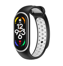 Ремешок для Xiaomi Mi Band 5 / 6 / 7 N Sport Колір Black/White 2020000420125