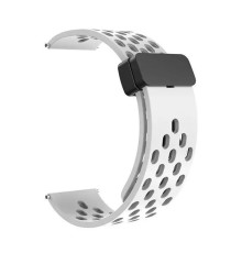 Ремешок Универс 20mm Silicone With Magnetic для Samsung/Amazfit/Huawei Колір White 2020000421931