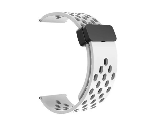 Ремешок Универс 20mm Silicone With Magnetic для Samsung/Amazfit/Huawei Колір White 2020000421931